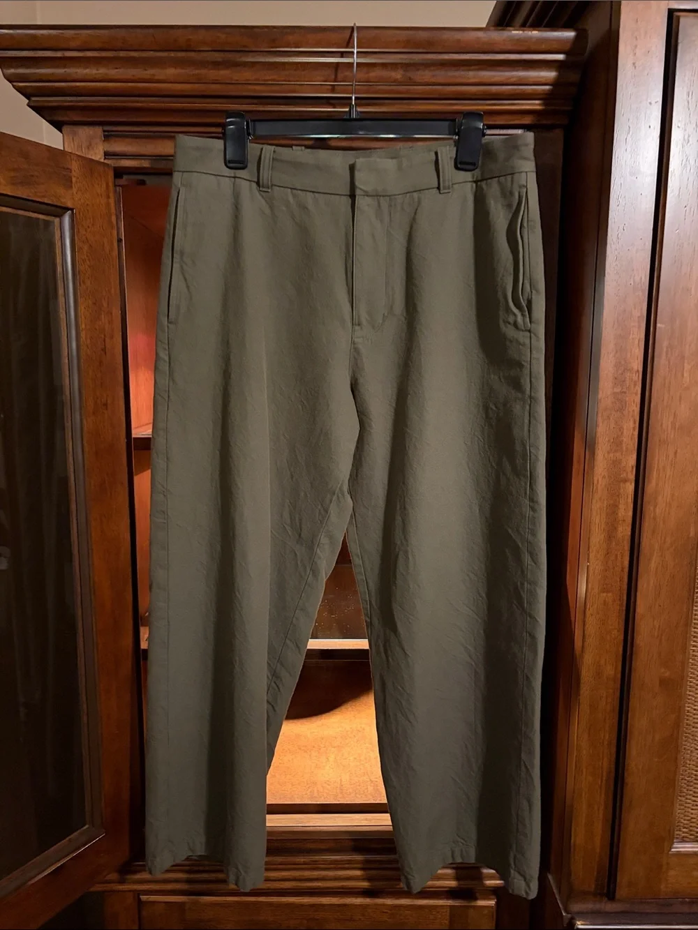 Madewell wool/cotton blend Olive Green Chinos size w32, l30